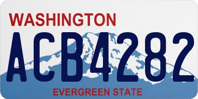 WA license plate ACB4282