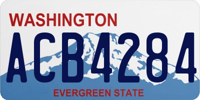 WA license plate ACB4284