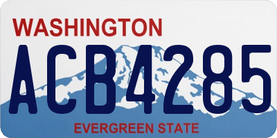 WA license plate ACB4285