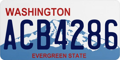 WA license plate ACB4286
