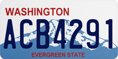 WA license plate ACB4291