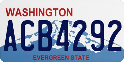 WA license plate ACB4292