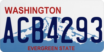 WA license plate ACB4293