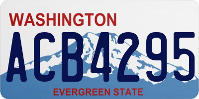 WA license plate ACB4295