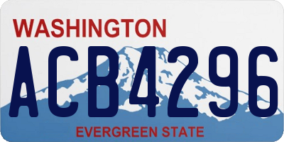 WA license plate ACB4296