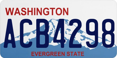 WA license plate ACB4298