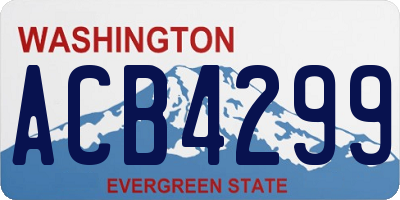 WA license plate ACB4299