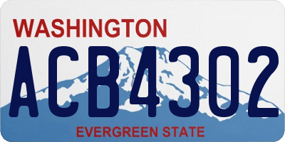 WA license plate ACB4302