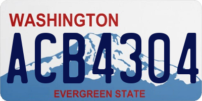 WA license plate ACB4304