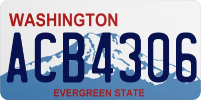 WA license plate ACB4306