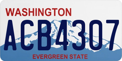 WA license plate ACB4307