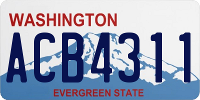 WA license plate ACB4311