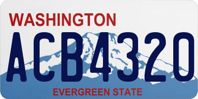 WA license plate ACB4320