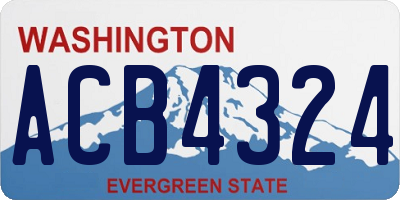 WA license plate ACB4324