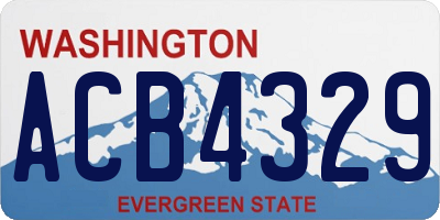 WA license plate ACB4329