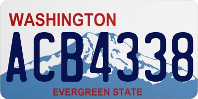 WA license plate ACB4338