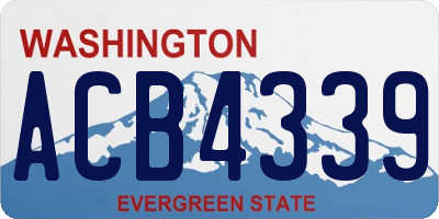 WA license plate ACB4339