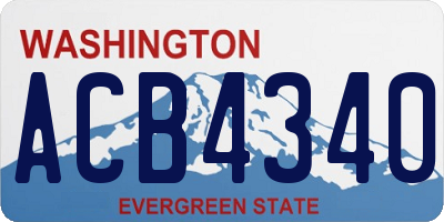 WA license plate ACB4340
