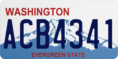 WA license plate ACB4341