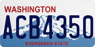 WA license plate ACB4350