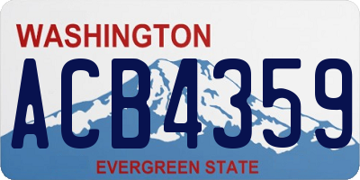 WA license plate ACB4359