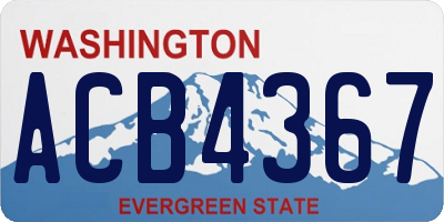 WA license plate ACB4367