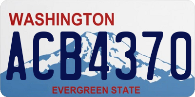 WA license plate ACB4370
