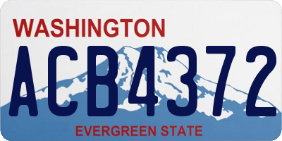 WA license plate ACB4372