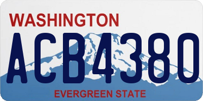 WA license plate ACB4380