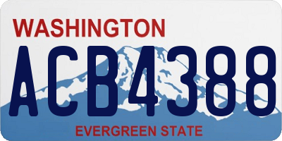 WA license plate ACB4388