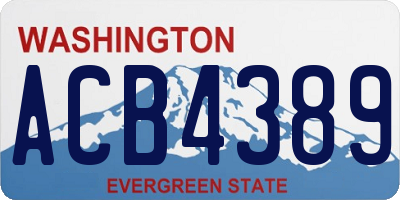 WA license plate ACB4389