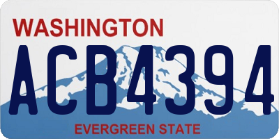 WA license plate ACB4394