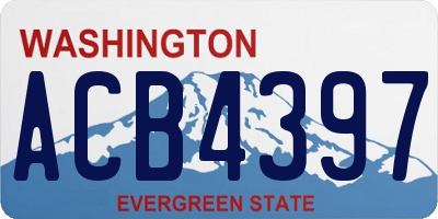 WA license plate ACB4397