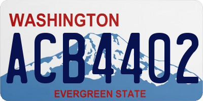 WA license plate ACB4402
