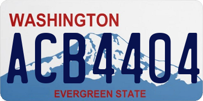 WA license plate ACB4404