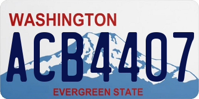 WA license plate ACB4407