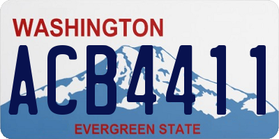 WA license plate ACB4411