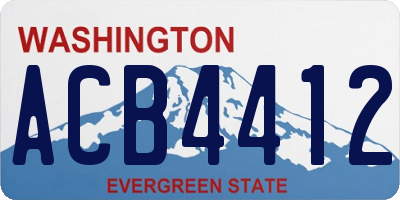 WA license plate ACB4412