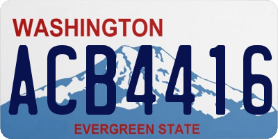 WA license plate ACB4416