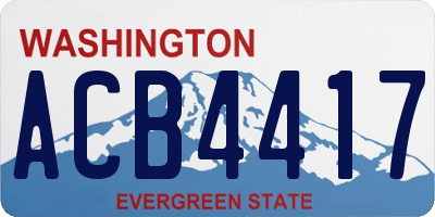WA license plate ACB4417