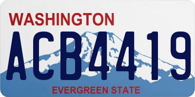 WA license plate ACB4419