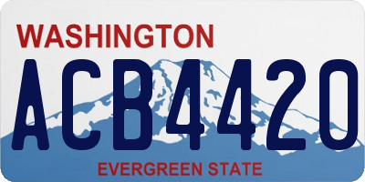 WA license plate ACB4420