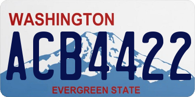 WA license plate ACB4422