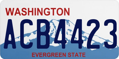 WA license plate ACB4423