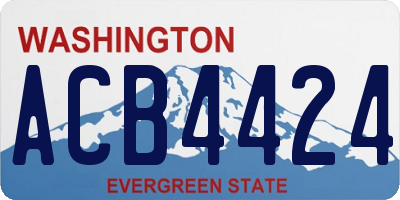 WA license plate ACB4424