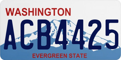 WA license plate ACB4425