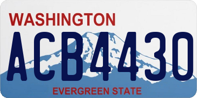 WA license plate ACB4430