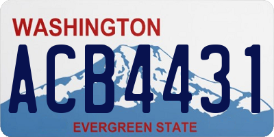 WA license plate ACB4431