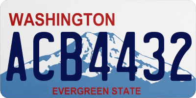 WA license plate ACB4432