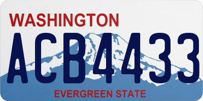 WA license plate ACB4433